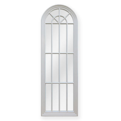 Window Style Mirror - White Arch 60cm x 180cm